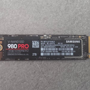 삼성전자 980 PRO SSD M.2 NVMe 2TB 게이밍 벌크(수명43~55)