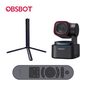 OBSBOT 옵스봇 Tiny 3 Lite 인터넷 방송 AI PTZ 트래킹 웹캠 리모컨 삼각대 세트