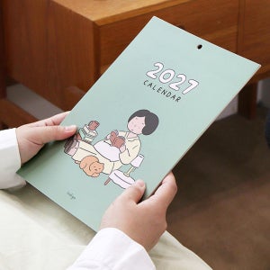 [인디고] 2027 일상 A4 벽걸이 달력 (감성 포스터 일러스트)