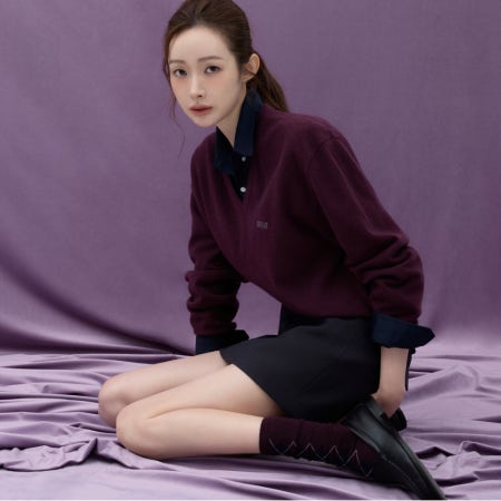 [그로브] 26FW MYLES V-NECK KNIT (PLUM)