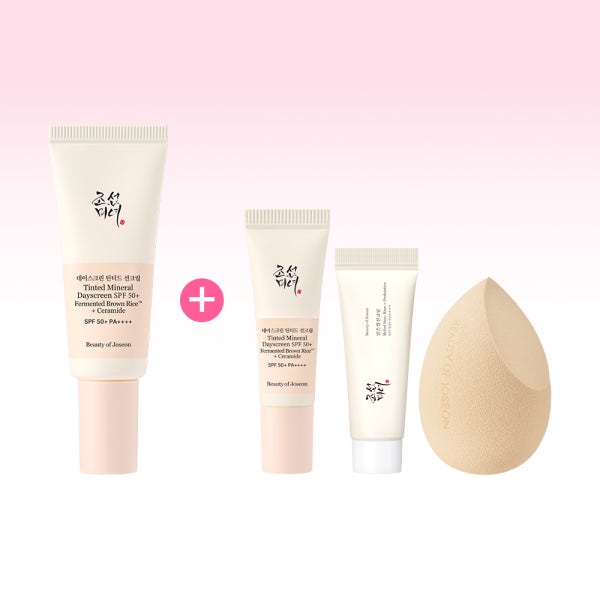 NEW 조선미녀 데이스크린 틴티드 선크림 40ml / SPF 50+ PA++++ 지성파데프리(2종 선크림+블랜드퍼프)
