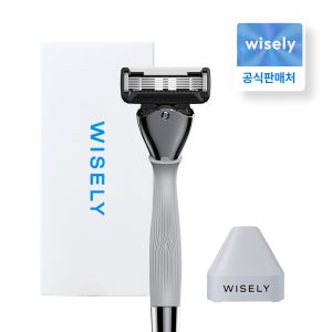 와이즐리 5중날 면도기+면도날세트 케이스포함 슬레이트그레이