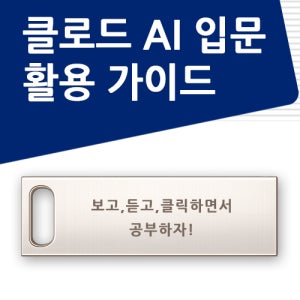 클로드 프로 AI 직장인 자영업자를 위한 입문 글쓰기 기초 보고서 워드 claude 인강 문서작성 엑셀 파워포인트 생성형 학원 온라인 서적 교육 책 교재 USB 강좌 강의