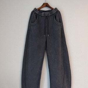 가을신상 사선 절개 배럴핏 피그먼트 밴딩 팬츠 3컬러