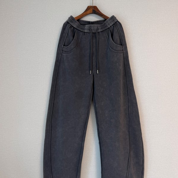 가을신상 사선 절개 배럴핏 피그먼트 밴딩 팬츠 3컬러