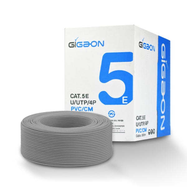 가온전선 GAON CAT.5E UTP 케이블 박스 그레이 4P 300m 랜케이블 랜선