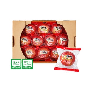 도매한박스 의성 세척 소포장 사과 10-12과 총2kg X 10박스