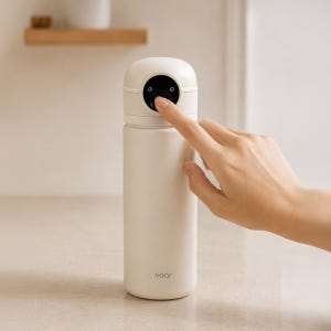보아르 스마트락 원터치 텀블러 지문인식 500ml 보안 안전 스텐 SUS316 보온 보냉