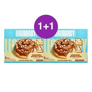 Legendary Foods 프로틴 스위트 롤 캐러멜 스티키 번 520g, 2개