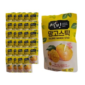 설빙 망고스틱 아이스망고바 60g 30개 냉동망고바