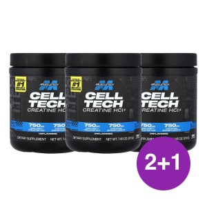 머슬테크 Cell Tech 크레아틴 HCL 무맛 211g, 3개