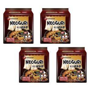 농심 볶음너구리면 4개입 x 1팩 137g, 4개