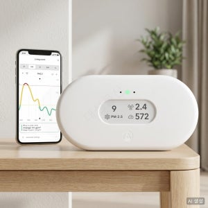 2960 View Plus 라돈 공기질 모니터 PM2.5 CO2 VOC 습도 온도 기압