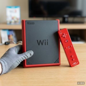 Wii 미니 콘솔 마리오 카트 Wii 게임 포함 리퍼비시 레드