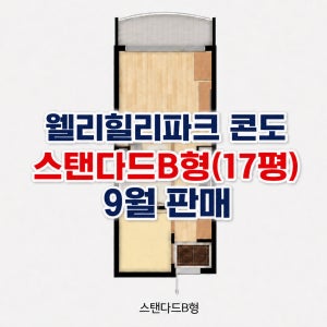웰리힐리파크 리조트 콘도 스탠다드B형 17평 9월 숙박예약