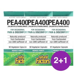 네추럴팩터스 PEA400 팔미토일에탄올아마이드 400mg 90캡슐, 3개