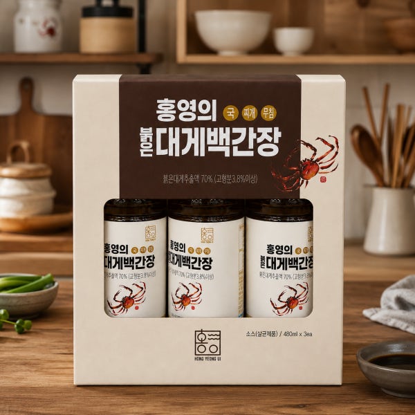 홍영의 붉은대게 백간장 코스트코 국물요리 간장 요리용 감칠맛 어간장 480ml 3개