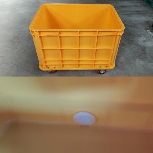 점보상자 300 /400리터 초대형 플라스틱 공간박스 액체수납 세탁소 공장용 튼튼한 바구니