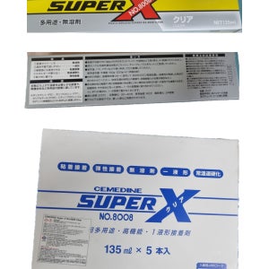 CEMEDINE 세메다인 super-X 8008 탄성접착제 투명 클리어