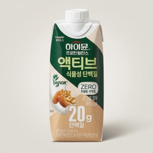 하이뮨 프로틴 밸런스 액티브 식물성 단백질 무설탕 무지방 음료 250ml 18개