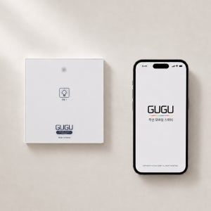 GUGU 구구 스마트 IOT 무선 터치 전등 스위치 1구 앱연동 원격제어 일괄소등 국산