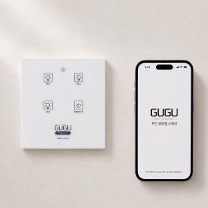 GUGU 구구 스마트 IOT 무선 터치 전등 스위치 3구 앱연동 원격제어 일괄소등 국산