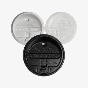 90mm(12온스 16온스 20온스)종이컵 뚜껑 롱개폐형 머그리드 검정 1000개