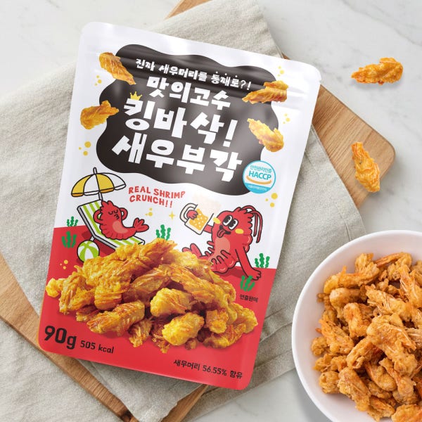 킹바삭 새우부각 새우과자 맥주안주 90g 1+1 외 5종