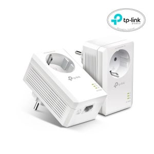 티피링크 TL-PA7017P KIT | AV1000 기가비트 PLC 스타터 키트 인터넷 확장기 패스스루 전원 어댑터 전기선 네트워크 주택 매장 학원