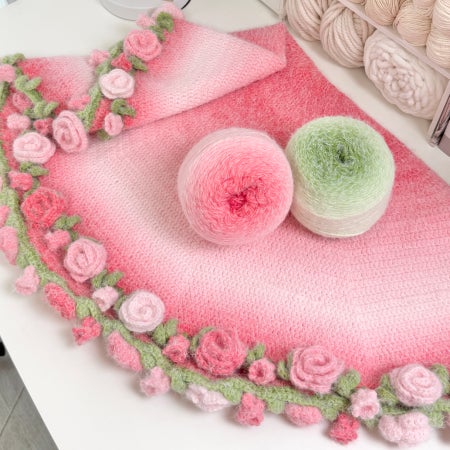 [코바늘DIY] 플라워 블랭킷 만들기 (120cm 꽃 담요)