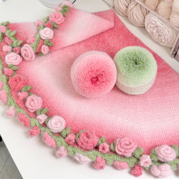 [코바늘DIY] 플라워 블랭킷 만들기 (120cm 꽃 담요)