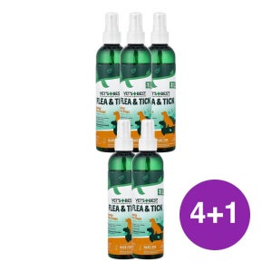 Vets Best 반려견용 벼룩 체크 스프레이 페퍼민트 236.6ml, 5개