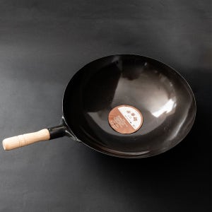 태신푸드 한중 환진 북경팬 웍 42cm 나무손잡이 1.6mm