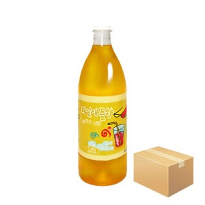 아담스팜 파인애플향 슬러시 시럽 1kg x 15개(1박스) 슬러쉬 원액