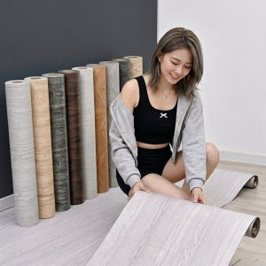 서플라이랩 붙이는 우드 장판 40cm x 3M 시트지 접착식 보수용