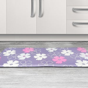PVC 주방 매트 싱크대 발매트 대(120X46cm), 코스모스