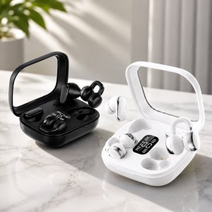 2IN1 블루투스 이어폰 이어셋 무선 이어폰 Twin-Bird 화이트 블랙