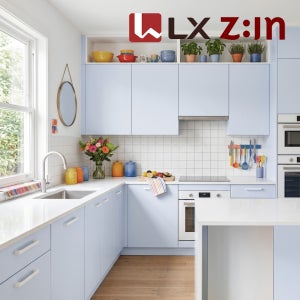 LX Z:IN 인테리어필름 셀프시공 싱크대 가구 가전 빌트인 도어 시트지 40cmX20cm, 라이트블루그레이 ES118
