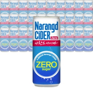 나랑드 사이다 제로 245ml x 30캔 1박스 업소용 제로슈거 탄산음료