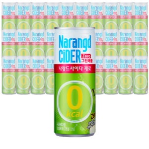 나랑드 사이다 제로 그린애플 245ml x 30캔 1박스 업소용 탄산음료