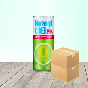 나랑드 사이다 제로 그린애플 245ml x 60캔 업소용 탄산음료 대용량