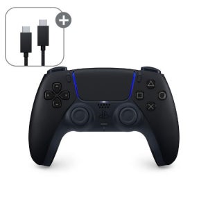 PS5 듀얼센스 무선 컨트롤러 미드나이트 블랙 + PC용 USB 케이블