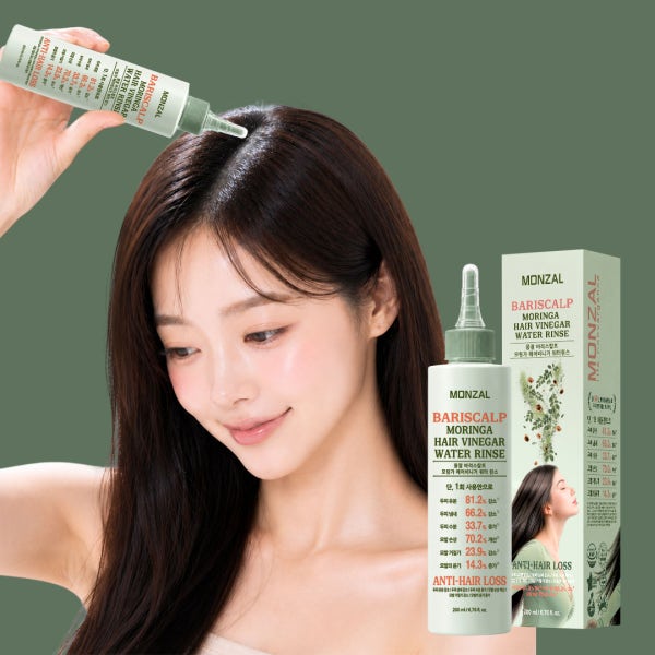 몽잘 바리스칼프 모링가 헤어 비니거 워터린스 유분감소 헤어식초