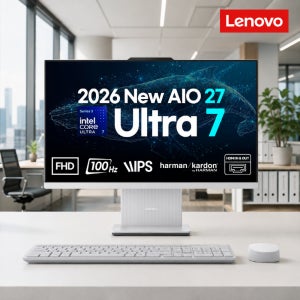 레노버 일체형PC 27ILL11 울트라7 16G 256GB 고성능 올인원PC 컴퓨터