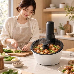 브리브 롤팬 자동회전 냄비 삼겹살 굽는 기계 인덕션