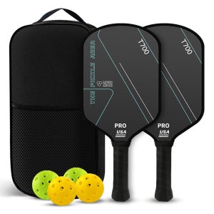 라꾸미 피클볼 쉐도우프로 프리미엄 T700 라켓 2인 세트 패들 공 가방 스포츠 용품 동호회 가을 커플 가족 운동