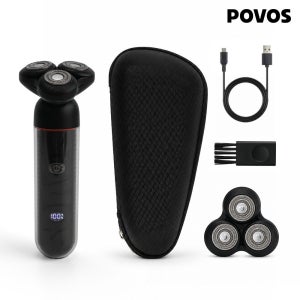 포보스 PQ-9901 3헤드 전기면도기 IPX6 방수 건습식 C타입 남성용 선물