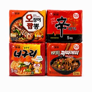 농심 라면 4종 혼합 19개입 신라면 사천짜파게티 너구리 오징어짬뽕