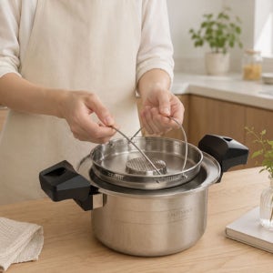 2.8L 알텐바흐 저당 저압냄비 압력 트레이포함 솥밥 20cm 통5 스텐 인덕션