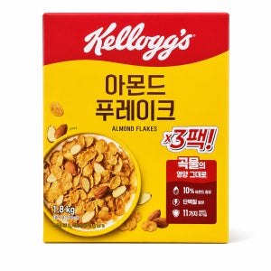 코스트코 켈로그 아몬드 푸레이크 600g x 3 시리얼 아침 식사 간식